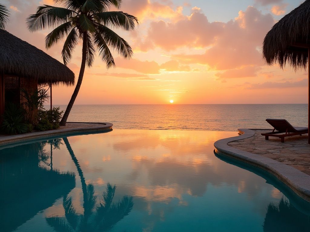Infinitypool van Orilla Clara met uitzicht op zee